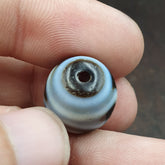 Himalayan Indo Tibetan 2 Eyes Patterns Dzi Agate Amulet Bead